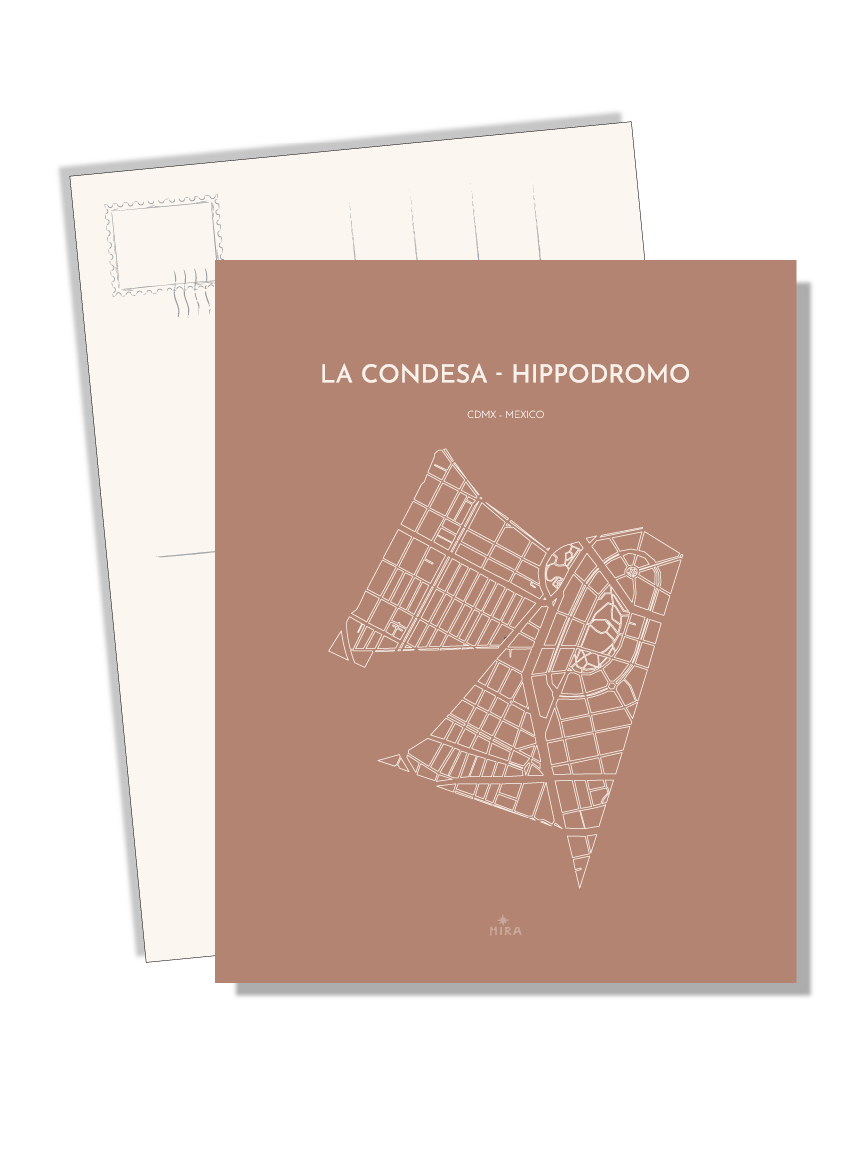 POSTCARD - MAP CONDESA HIPODROMO
