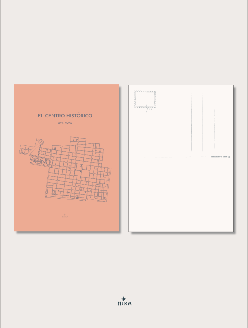 POSTCARD - MAP CENTRO HISTORICO
