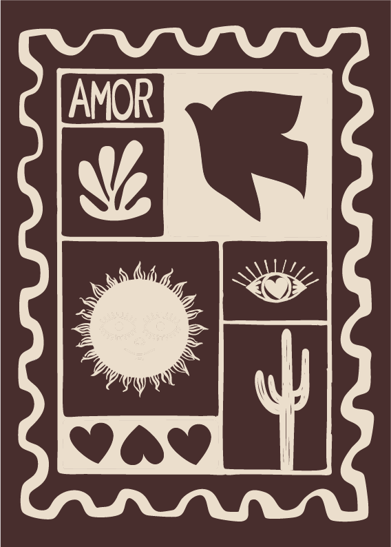POSTCARD - OJOS & AMOR - SET OF 2