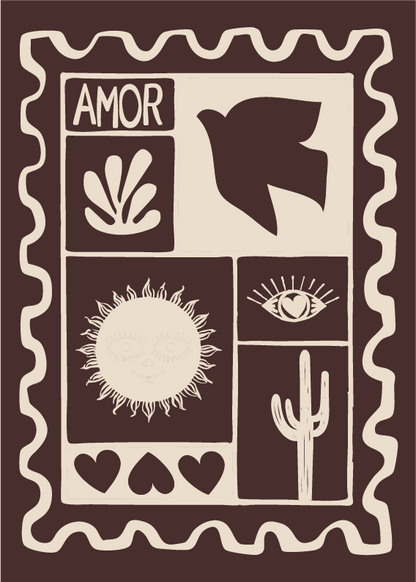 POSTCARD - OJOS & AMOR - SET OF 2