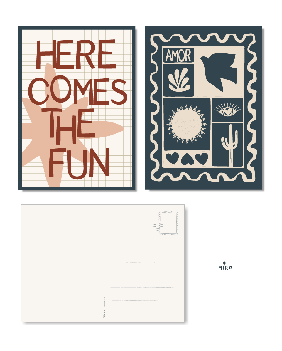 POSTCARD - SEA & SOL - SET OF 2 -