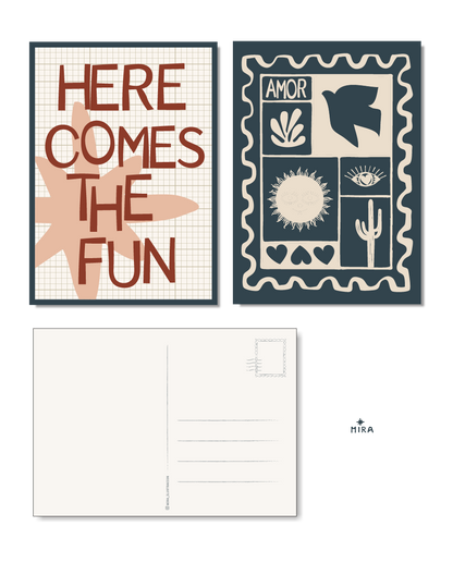 POSTCARD - SEA & SOL - SET OF 2 -