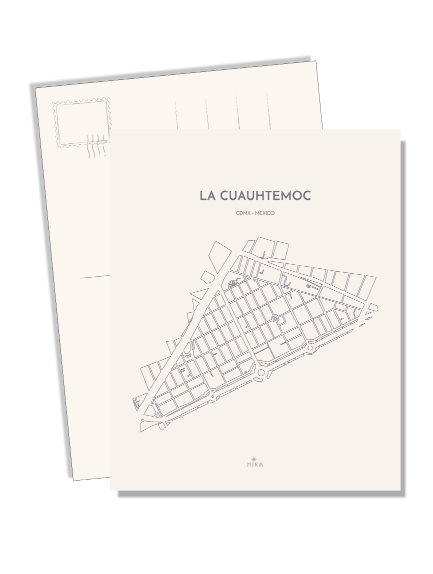 POSTCARD - MAP CUAUHTEMOC