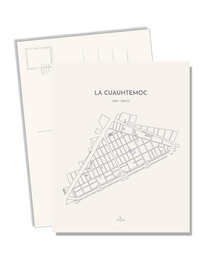 POSTCARD - MAP CUAUHTEMOC
