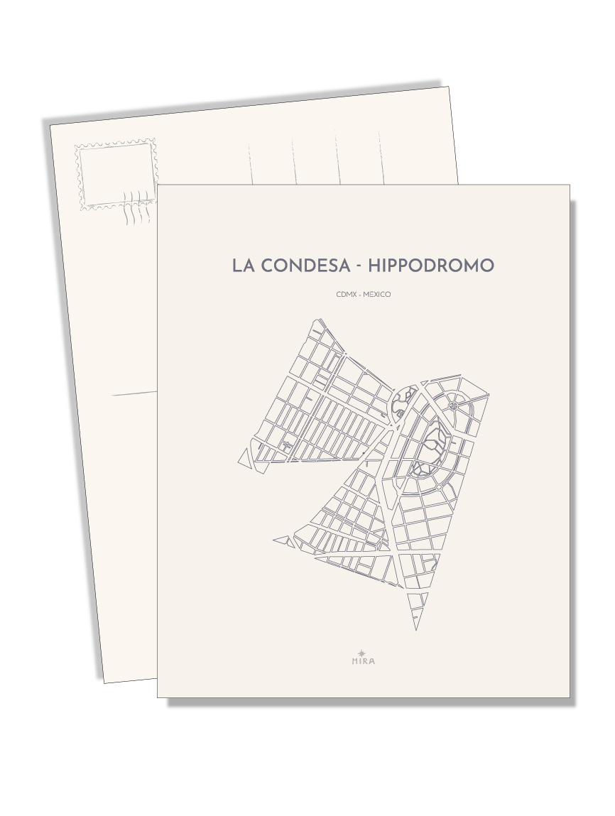 POSTCARD - MAP CONDESA HIPODROMO