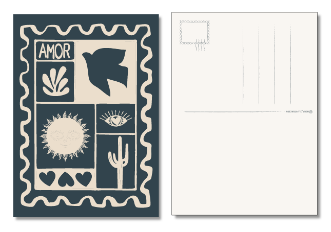 POSTCARD BLUE AMOR