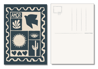 POSTCARD BLUE AMOR
