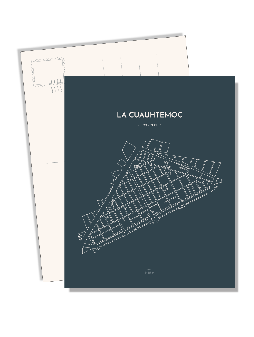 POSTCARD - MAP CUAUHTEMOC