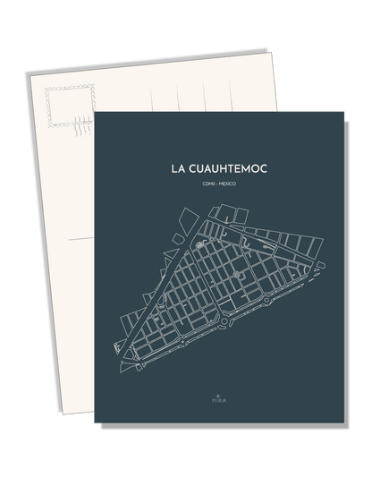 POSTCARD - MAP CUAUHTEMOC