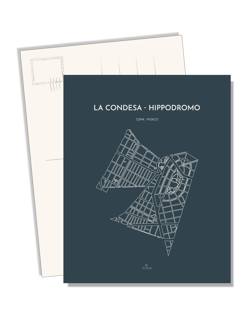 POSTCARD - MAP CONDESA HIPODROMO