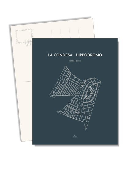 POSTCARD - MAP CONDESA HIPODROMO