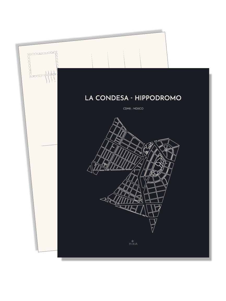 POSTCARD - MAP CONDESA HIPODROMO