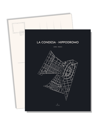 POSTCARD - MAP CONDESA HIPODROMO