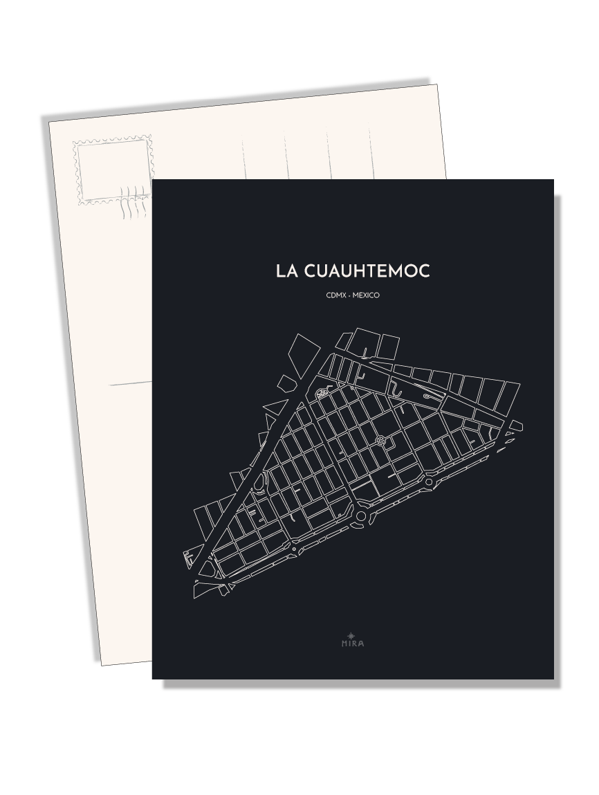 POSTCARD - MAP CUAUHTEMOC