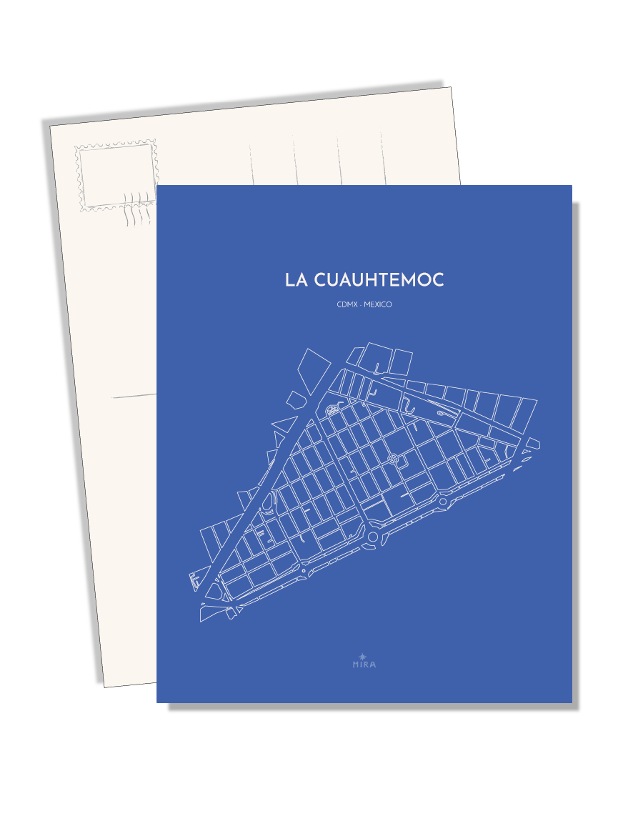POSTCARD - MAP CUAUHTEMOC