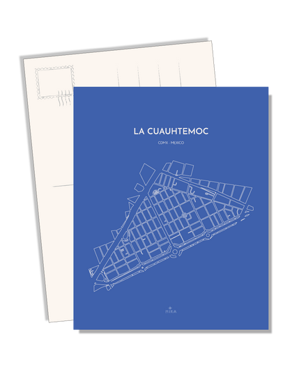 POSTCARD - MAP CUAUHTEMOC