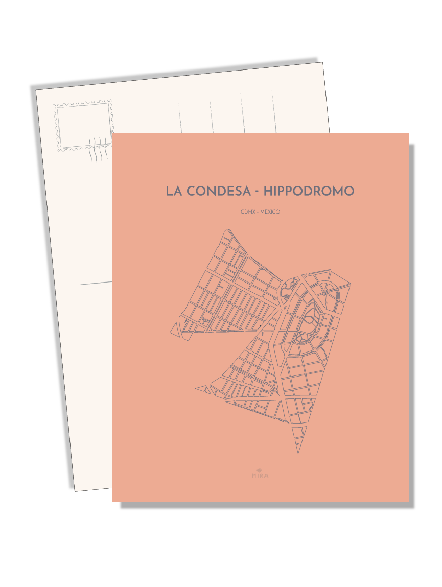 POSTCARD - MAP CONDESA HIPODROMO