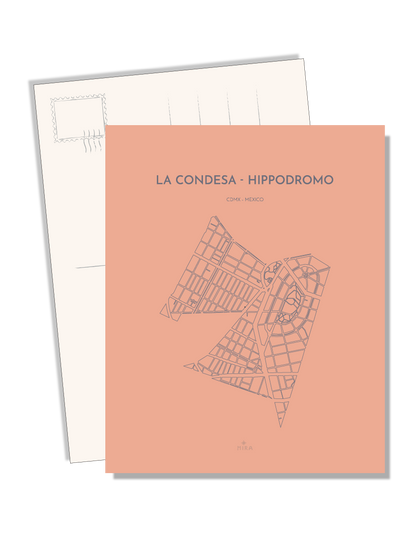 POSTCARD - MAP CONDESA HIPODROMO