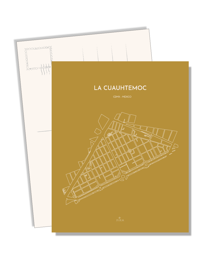 POSTCARD - MAP CUAUHTEMOC