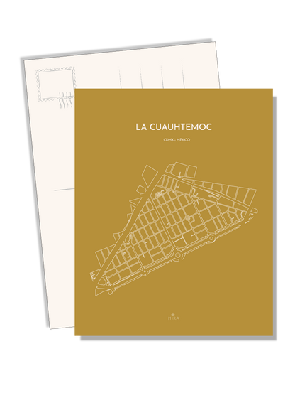 POSTCARD - MAP CUAUHTEMOC
