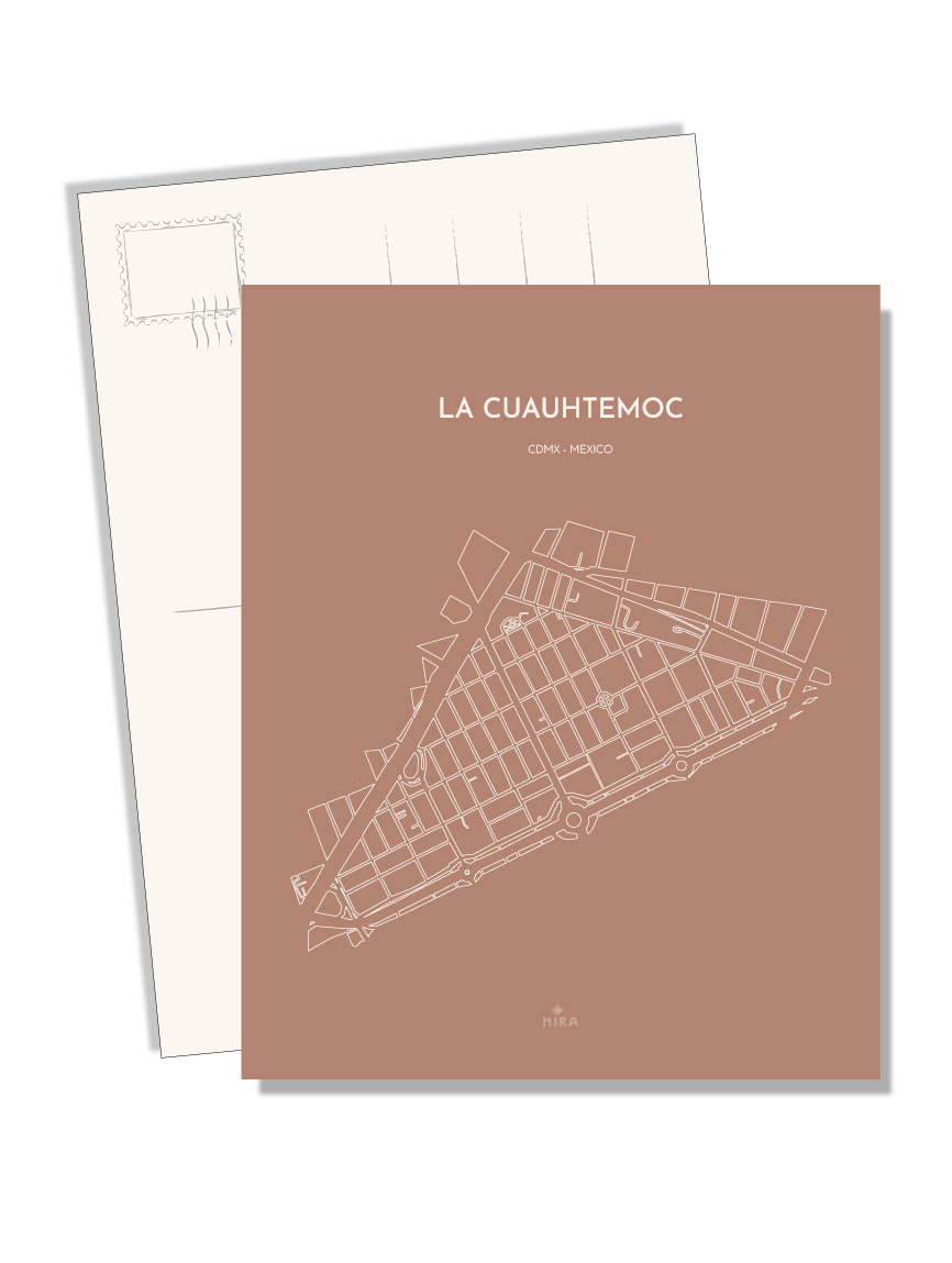 POSTCARD - MAP CUAUHTEMOC