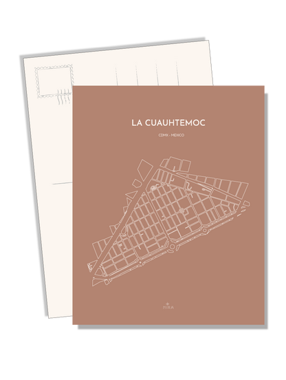 POSTCARD - MAP CUAUHTEMOC