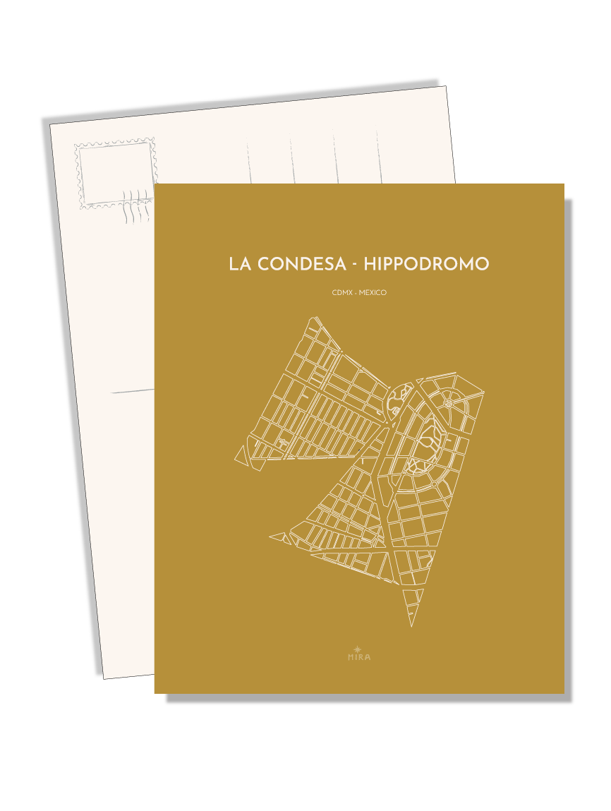 POSTCARD - MAP CONDESA HIPODROMO