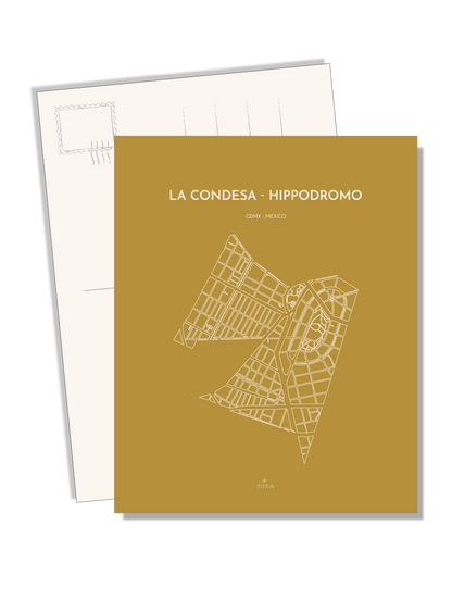 POSTCARD - MAP CONDESA HIPODROMO