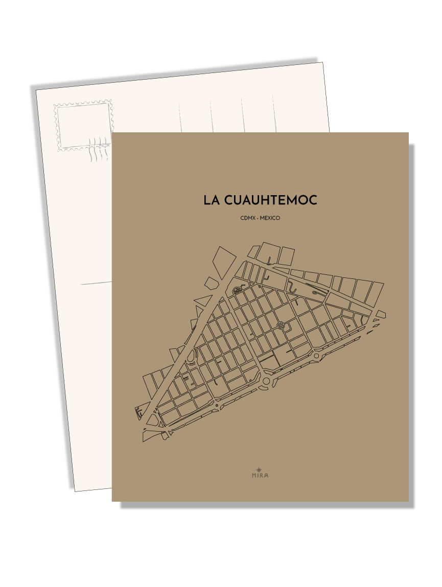 POSTCARD - MAP CUAUHTEMOC