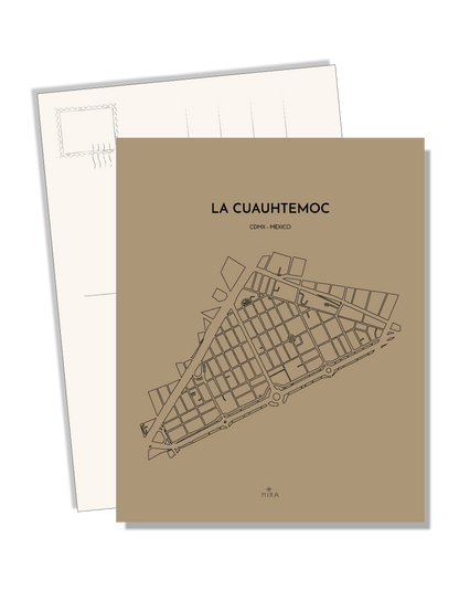 POSTCARD - MAP CUAUHTEMOC