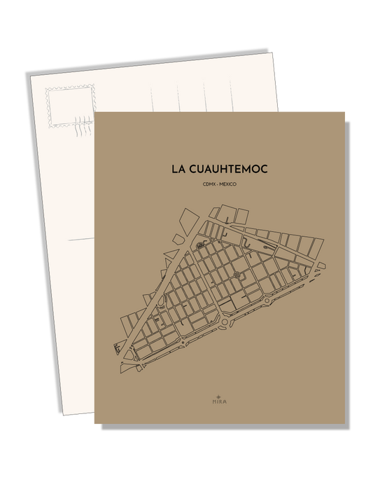 POSTCARD - MAP CUAUHTEMOC