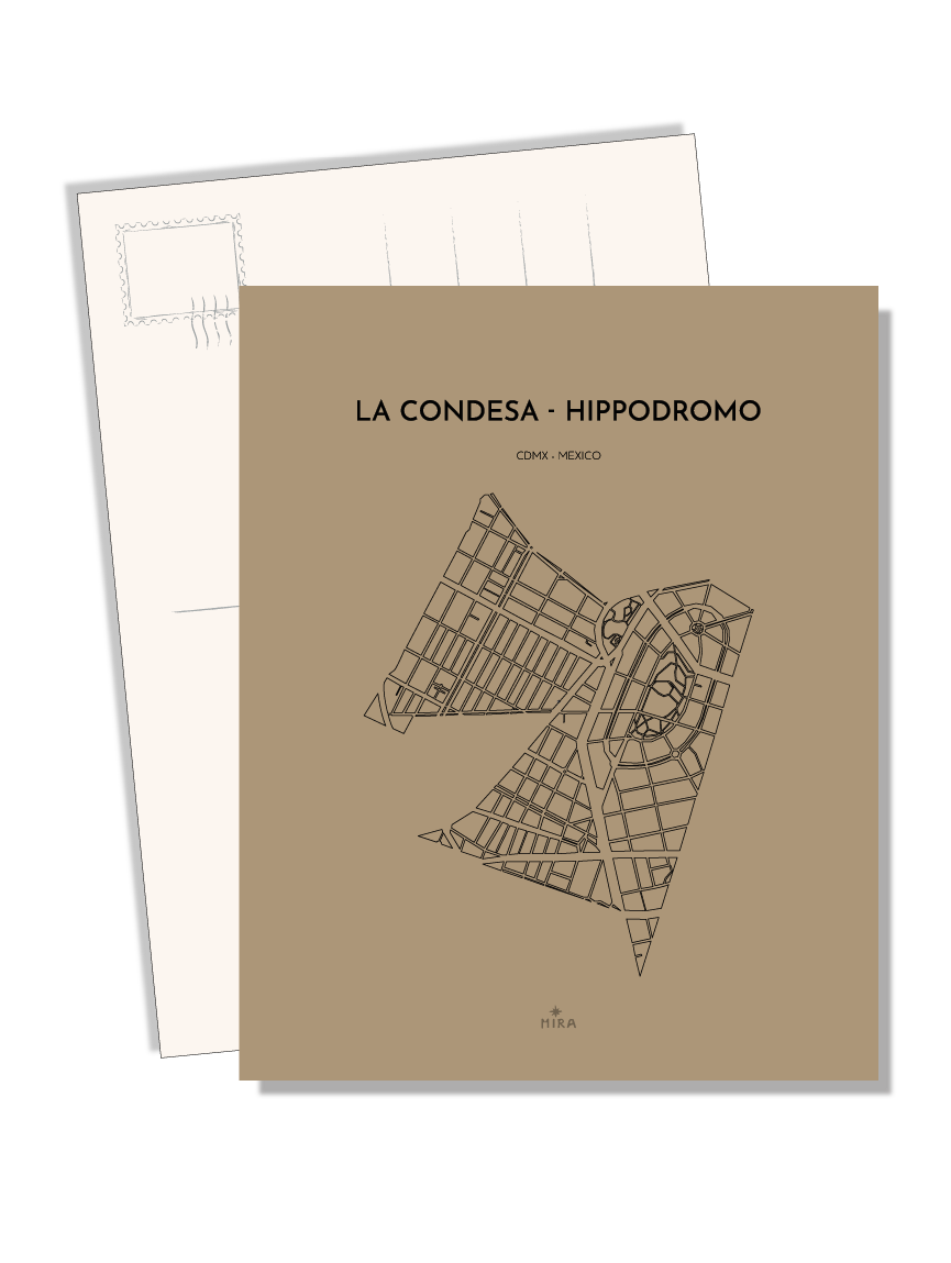 POSTCARD - MAP CONDESA HIPODROMO