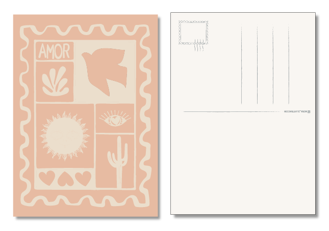 POSTCARD ROSE AMOR