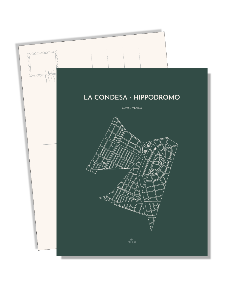 POSTCARD - MAP CONDESA HIPODROMO