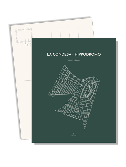 POSTCARD - MAP CONDESA HIPODROMO