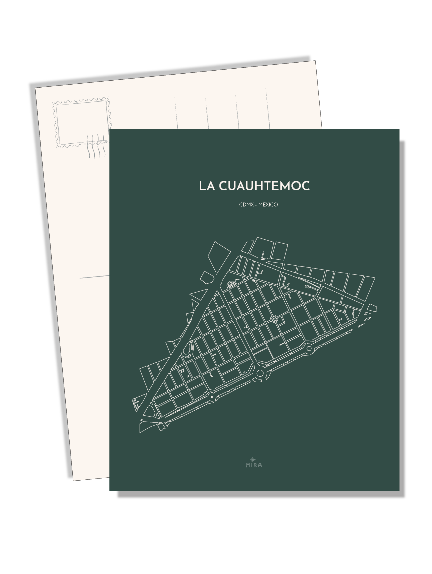 POSTCARD - MAP CUAUHTEMOC