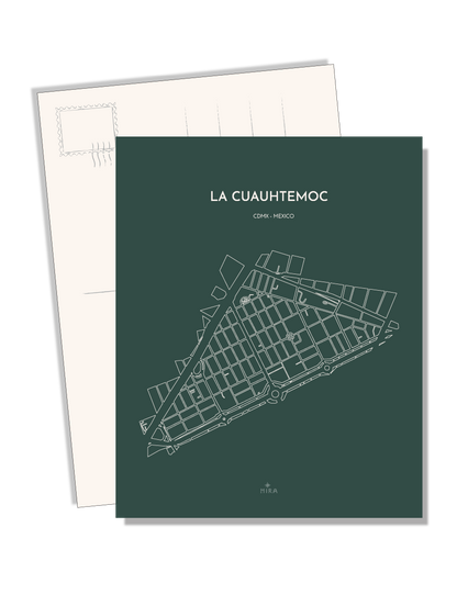 POSTCARD - MAP CUAUHTEMOC