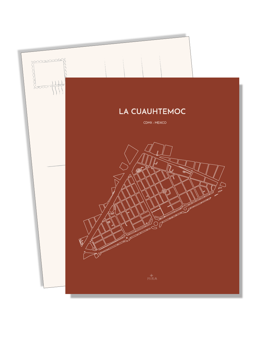 POSTCARD - MAP CUAUHTEMOC