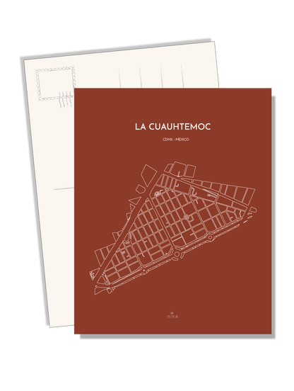POSTCARD - MAP CUAUHTEMOC