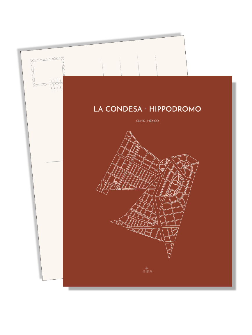 POSTCARD - MAP CONDESA HIPODROMO