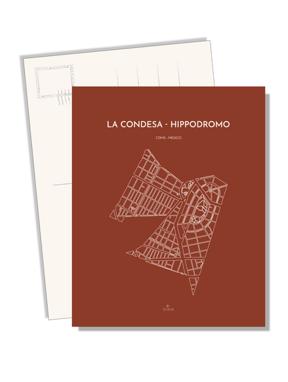 POSTCARD - MAP CONDESA HIPODROMO