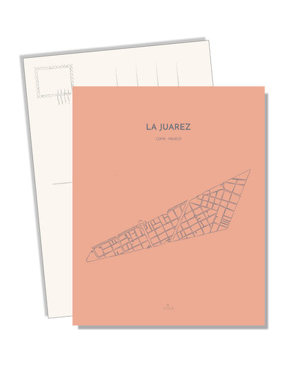 POSTCARD - MAP JUAREZ