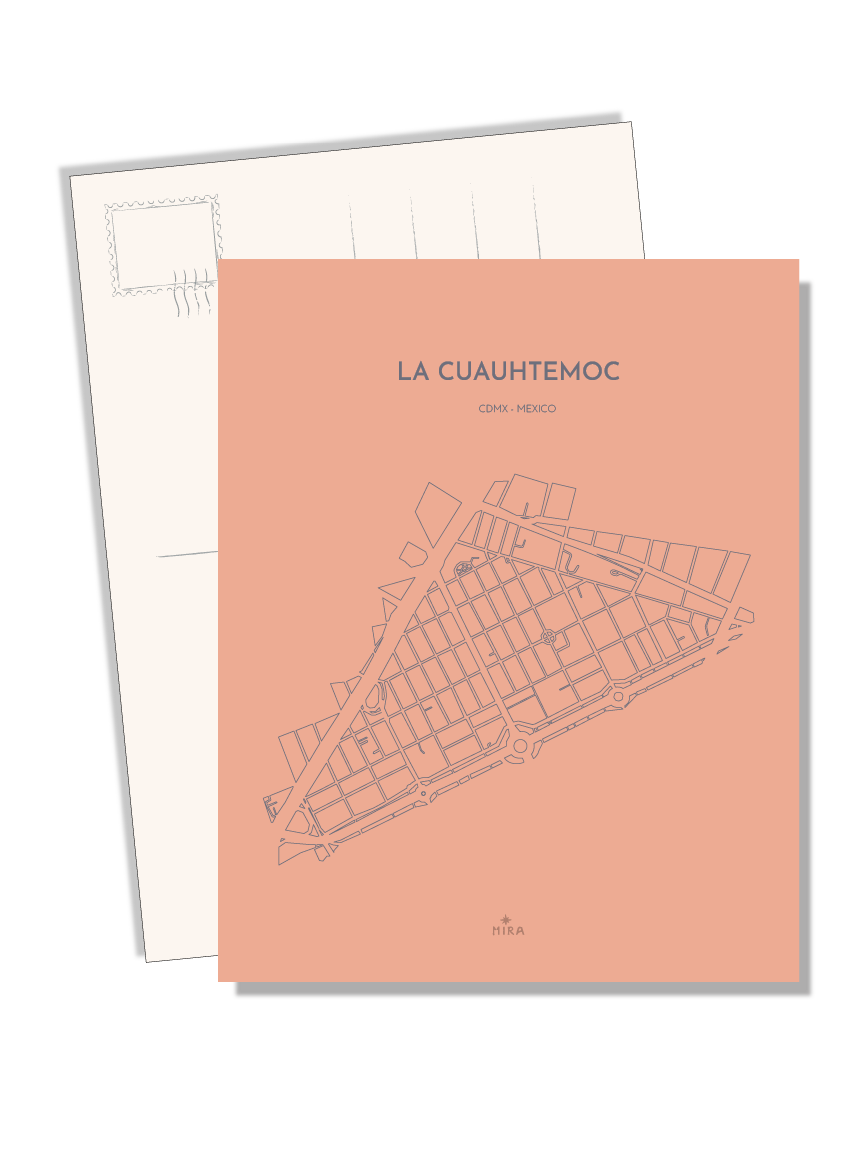 POSTCARD - MAP CUAUHTEMOC