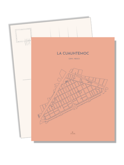 POSTCARD - MAP CUAUHTEMOC