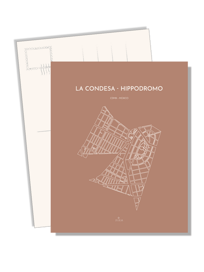 POSTCARD - MAP CONDESA HIPODROMO