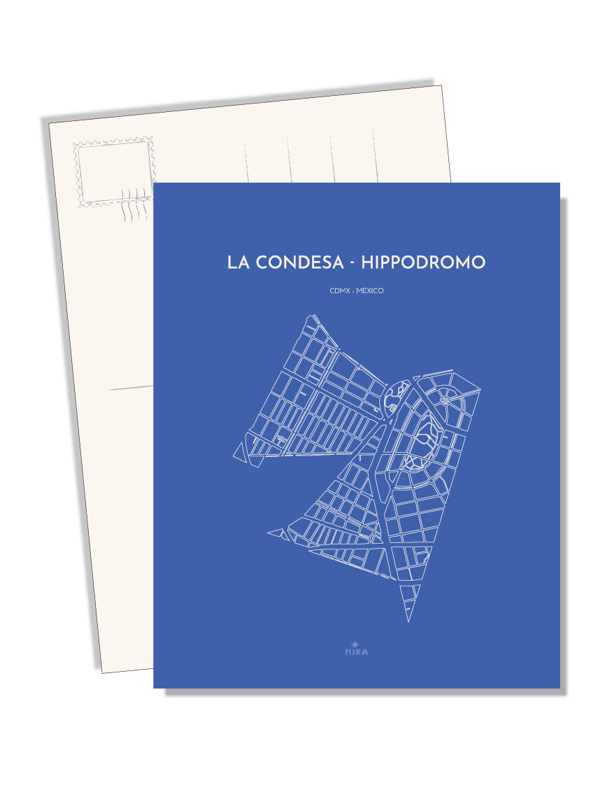 POSTCARD - MAP CONDESA HIPODROMO