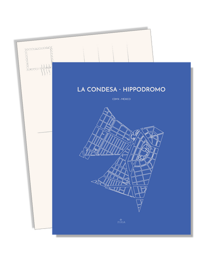 POSTCARD - MAP CONDESA HIPODROMO