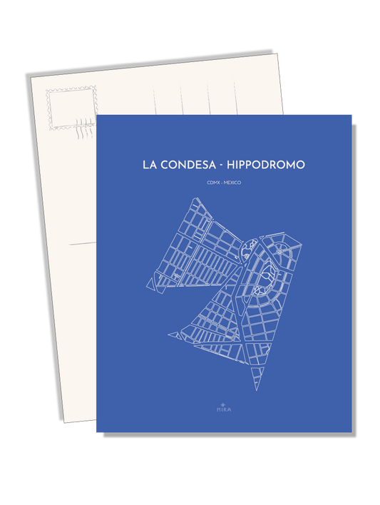 POSTCARD - MAP CONDESA HIPODROMO