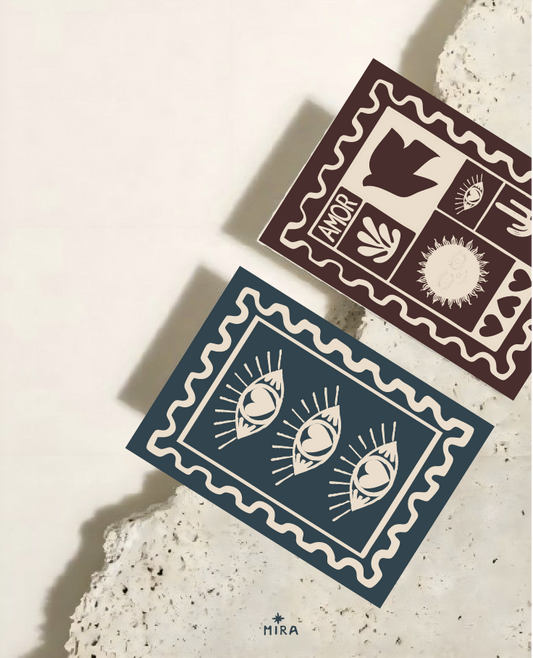 POSTCARD - OJOS & AMOR - SET OF 2