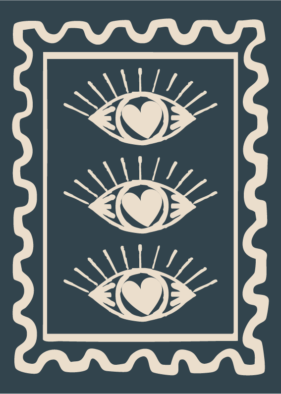 POSTCARD - OJOS & AMOR - SET OF 2